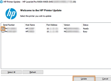 HP printer firmware