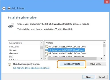 update hp printer drivers